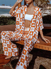 Pantalones anchos con estampado de sol de tarde